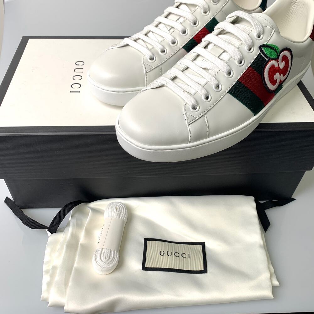 NIB Gucci man GG Apple Ace Shoes Size 6 - Picture 4 of 16